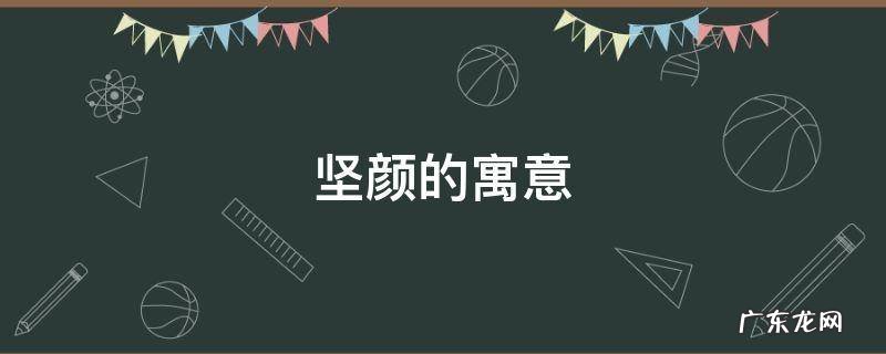坚颜的寓意