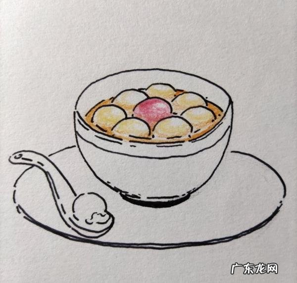 元宵节汤圆怎么画,元宵节汤圆画法