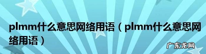 plmm表示什么,plmm是什么意思网络用语