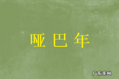 什么叫哑巴年,哑巴老公是什么意思