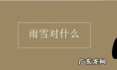 雨雪对什么春联下联,雨雪对什么