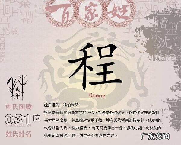 程姓的由来30字,滕州市程堂村