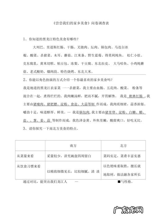 武隆区美食调查问卷,调查云南各地美食的意义与目的是什么