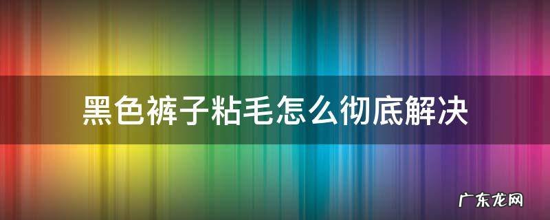 黑色裤子粘毛怎么彻底解决 黑色裤子粘毛怎么彻底解决粘毛怎么办