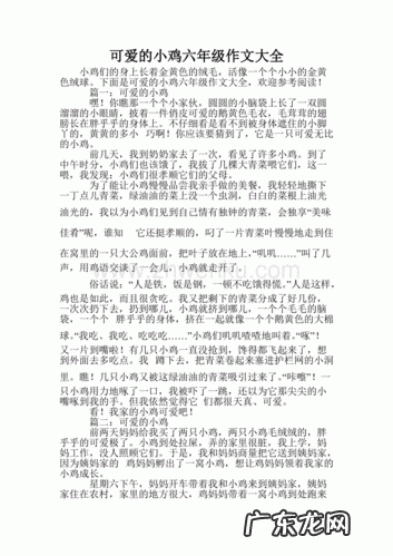 小鸡的外形特点怎么写,小鸡的外形和生活特征作文