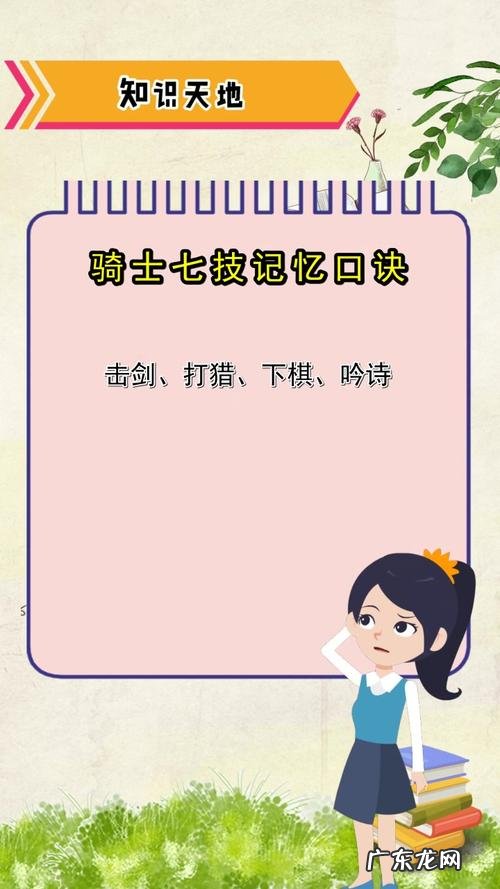 骑士七技指的是什么,古代七技属于哪一种课程类型