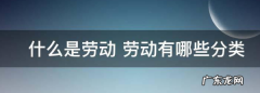 劳动类型是指什么,劳动包括哪些分类