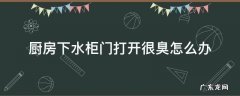 厨房下水柜门打开很臭怎么办 厨房下水管的柜子里很臭怎么办