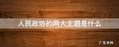 人民政协的两大主题是什么 中国人民政协的两大主题是什么