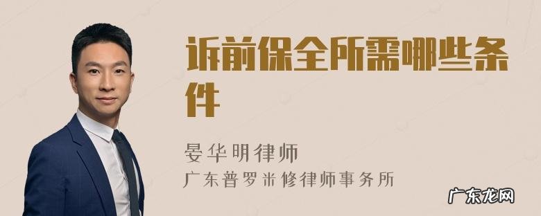 诉前保全需要具备哪些条件,诉讼前的财产保全应具备哪些条件