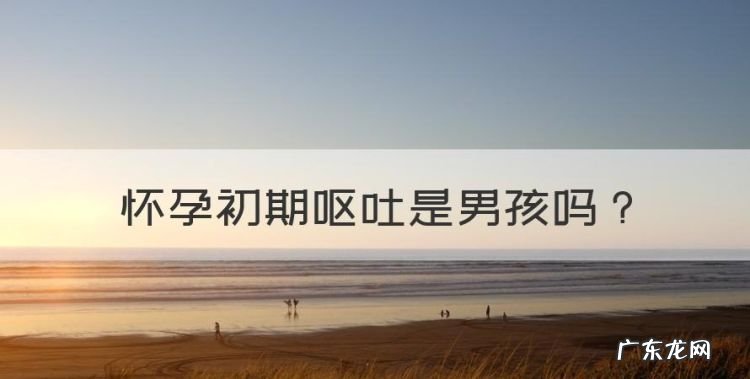 怀孕初期呕吐是男孩,孕吐厉害是男孩还是女孩已生的验证