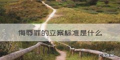 侮辱罪的立案标准是什么，侮辱罪的立案标准具体是怎样的呢