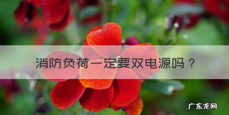 消防负荷一定要双电源，消防泵控制柜机械应急启动装置