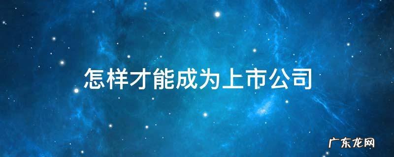 怎样才能成为上市公司的股东 怎样才能成为上市公司