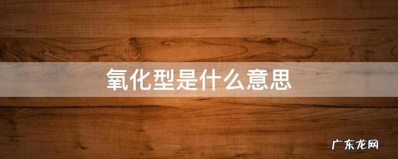 氧化型具有什么性质 氧化型是什么意思