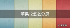 苹果12怎么分屏两个应用 苹果12怎么分屏