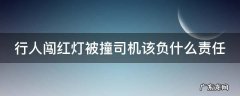 行人闯红灯被撞司机该负什么责任呢 行人闯红灯被撞司机该负什么责任