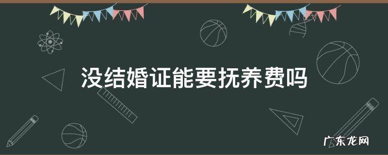 没结婚证能要抚养费吗 没结婚证孩子的抚养费用出吗