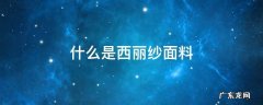 什么是西丽纱面料 西丽纱和真丝的区别