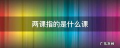 两课指的是什么课 两课指的是什么课和什么课