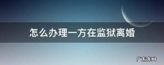 怎么办理一方在监狱离婚 一方在监狱协议离婚怎么办理
