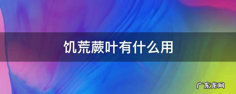 饥荒蕨类植物有什么用? 饥荒蕨叶有什么用