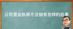 有限公司营业执照不注销 公司营业执照不注销有怎样的后果