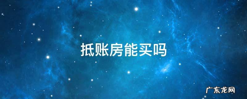 抵账房是什么意思?能买吗? 抵账房能买吗