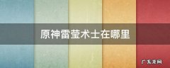 原神雷莹术士在哪里刷新 原神雷莹术士在哪里