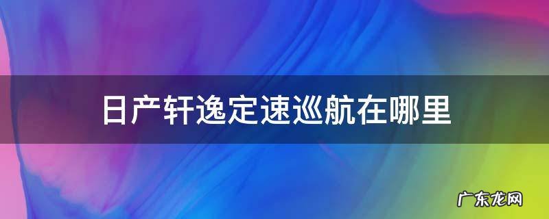 日产轩逸定速巡航在哪里 日产轩逸有巡航定速吗