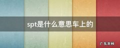 spt是什么意思车上的 spt是什么意思车上的怎么关掉