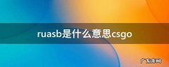 ruasb是什么东西 ruasb是什么意思csgo