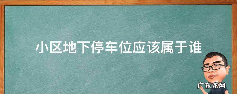 小区地下停车位应该属于谁 小区内的地下停车位属于谁