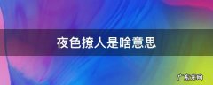 夜色撩人是啥意思 夜色撩人说的什么意思