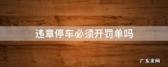 违章停车必须开罚单吗 什么道路交警不能开违章停车的罚单