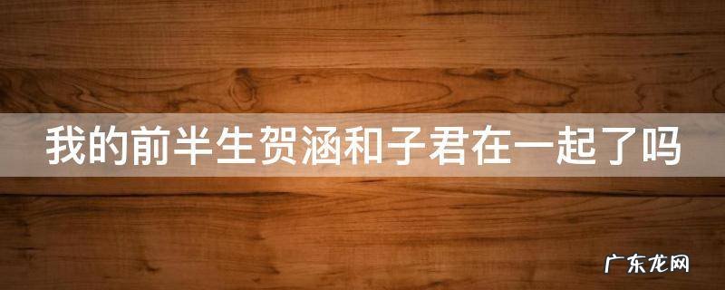 我的前半生贺涵为何会爱上子君 我的前半生贺涵和子君在一起了吗