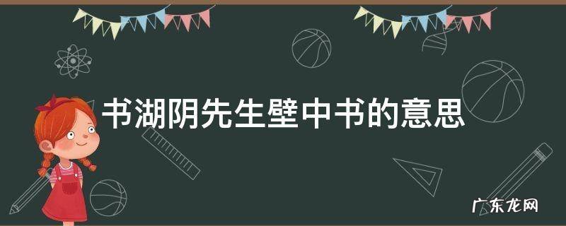 书湖阴先生壁中书的意思是啥 书湖阴先生壁中书的意思