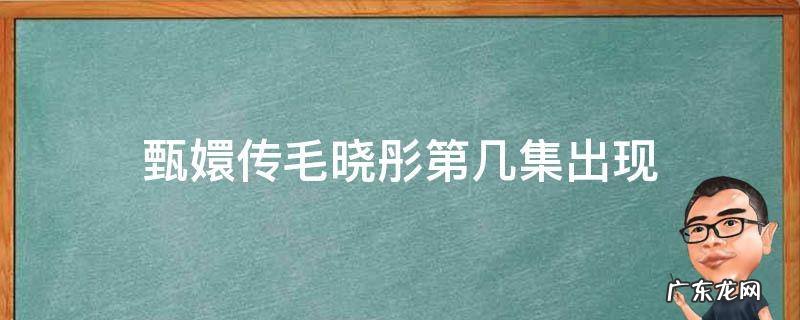 甄嬛传毛晓彤第几集出现 毛晓彤《甄嬛传》是第几集