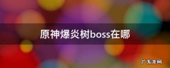 原神爆炎树boss在哪 原神爆炎树boss在哪里
