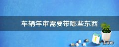 车辆年审需要带什么东西? 车辆年审需要带哪些东西