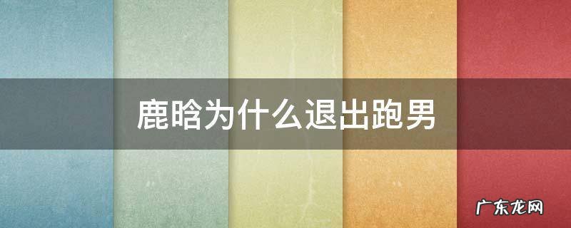 王祖蓝为什么退出跑男 鹿晗为什么退出跑男