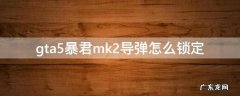 gta5暴君mk2导弹怎么锁定 gta5暴君mk2制导导弹怎么锁定