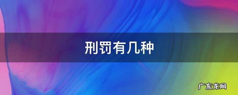 我国刑法规定的刑罚有几种 刑罚有几种