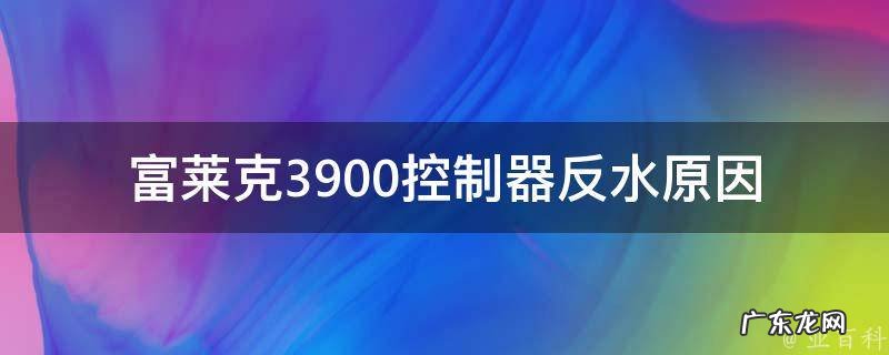 富莱克3900控制器反水原因 富莱克3900控制阀故障处理