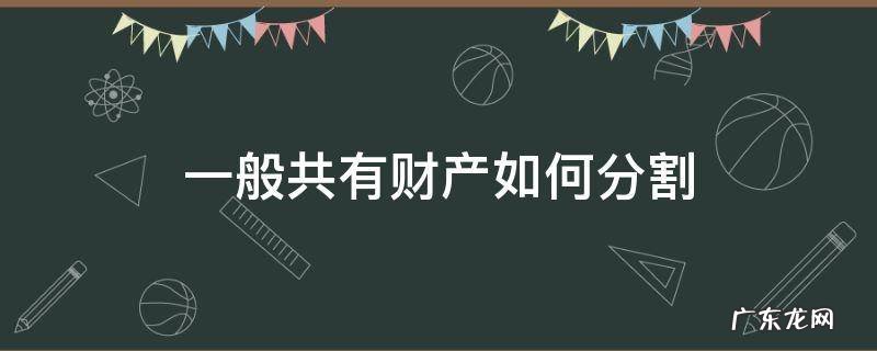 一般共有财产如何分割 一般共同财产如何分割