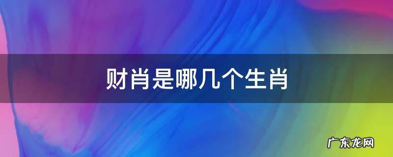 财肖是哪几个生肖 财是啥生肖