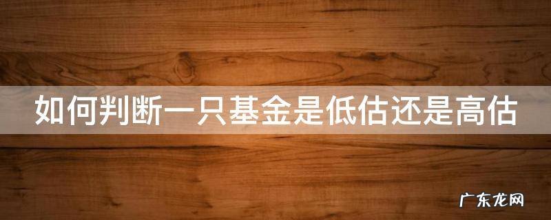 怎么判断一只基金是低估还是高估 如何判断一只基金是低估还是高估