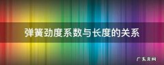 弹簧长度和劲度系数的关系 弹簧劲度系数与长度的关系