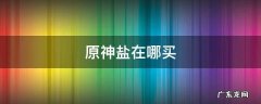 原神盐没有卖 原神盐在哪买