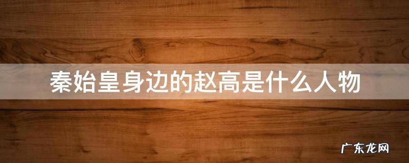 秦始皇身边的赵高是什么人物 秦始皇和赵高的关系